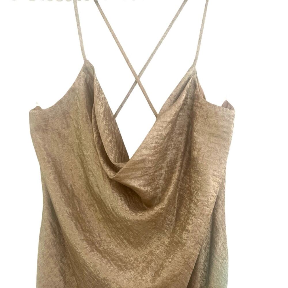 Rebecca B gold long dress NWT Sz 12